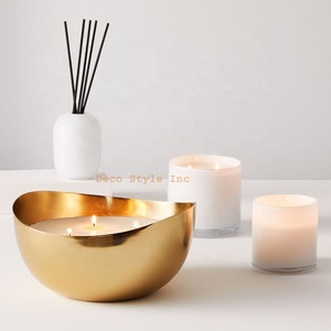 Tazón de vela con forma de barco para decoración del hogar, iluminación dorada, tazón de vela, mesa de comedor, decoración de hogar y oficina - Product Image 1
