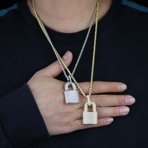 Kalung pria liontin kunci rantai tali <span class=keywords><strong>24</strong></span> "Perhiasan Pria Cz zirkonia kubik batu mikro kualitas tinggi - Product Image 3
