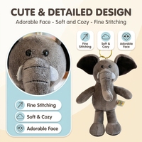 Porte-clés en peluche éléphant mignon, prêt à être expédié, pendentif animal de la jungle en peluche, breloque de sac, accessoire Kawaii CE EN71 CPC