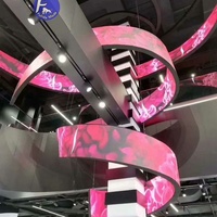 Pantalla LED Flexible para Interiores X,X de Fácil Desmontaje, Pantalla LED Suave para Proyectos de Exposiciones Temporales