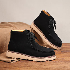 Botas de Hombre de Alta Calidad al por Mayor, Botas de Plataforma de Moda para Hombre, Botas de Cuero Genuino para Hombre, Botas de Gamuza para Hombre - Product Image 4