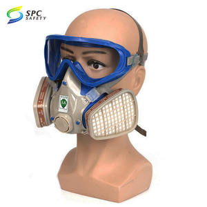 Hochwertige Sprüh farbe Toxic Chemical Mining Arbeitsplatz Sicherheit Schutz Halb gesicht Gesichts maske Gasmaske mit Schutzbrille - Product Image 3