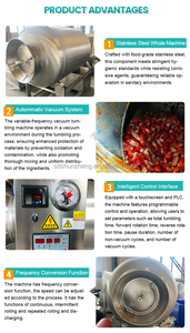 Máquina masajeadora y marinadora de carne al vacío-Equipo industrial de procesamiento de carne/decapado/salazón para pollo - Product Image 5