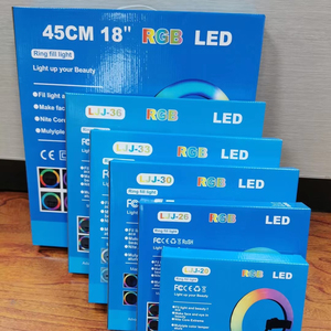 <span class=keywords><strong>2021</strong></span> nouveau 16 couleurs changement photographie en direct rvb anneau éclairage 10 pouces/26cm 12 pouces/30cm maquillage LED anneau lumière rvb - Product Image 2