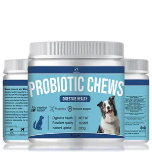 OEM ODM Factory Custom Private Label Pet Probiotic Supplement For Dog Wholesale Digestive Health Care Soft Chew Food