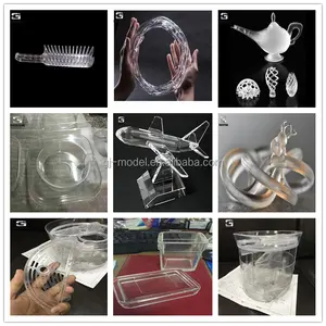 SLA serviço de impressão 3D translúcido transparente semi-transparente stl 3D impresso com resina de polímero protótipo rápido de Gaojie
