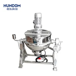 Stainless steel gas/electric heating cooking mixer tilting jacketed kettle for food cooker