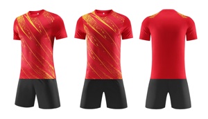 Maillots de football personnalisés pour hommes, impression par sublimation, haute qualité, design court et tendance, 100 % polyester respirant et à séchage rapide - Product Image 3
