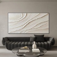 Peinture décorative sur toile Wabi-Sabi, minimaliste, encadrée, abstraite, texturée 3D, faite à la main à l'huile, pour décoration de salon, effet soleil.