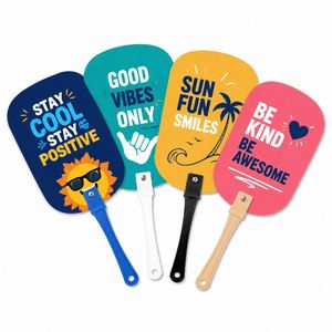 Custom Logo Printed Plastic Advertising Fan One-stop <b>Service</b> for Promo Welcome Event <b>Business</b> Gift Personalised Hand Fans - Product Image 1