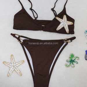 S727 playa 2 piezas Mini Bikini para niñas lindo Sexy Cheeky Bikinis suave transpirable Material Logo cintura frontal Digital 2 uds - Product Image 2