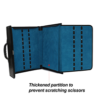 Bas quantité minimale de commande Ultra-grande capacité porte-ciseaux à cheveux pliable étuis en cuir PU sac à outils de coiffeur avec 30 poches pour cisailles de Salon
