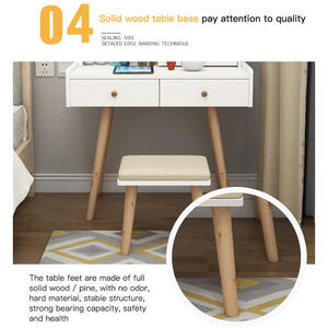 Meuble de maison, <span class=keywords><strong>commode</strong></span> au design moderne avec chaise pour filles, prix de gros, coiffeuse avec miroir et tiroirs pour chambre à coucher - Product Image 5