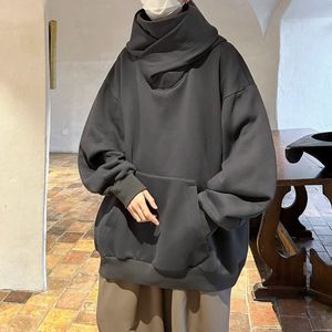 American High Street Heaps Collar Hardshell Hoodie Sweat à capuche pour hommes Winter Plus Fleece Thickened Heavy Stiff - Product Image 6