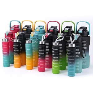 <b>Drinking</b> Water Bottle with Times to Drink and <b>Straw</b> Motivational with Carrying Strap Leakproof BPA & Toxic Free - Product Image 3