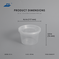 Gobelets à boisson en PP transparent résistants aux fuites de 16 oz avec couvercles, vente directe d'usine
