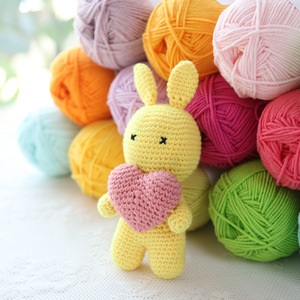 Vente en gros 5 plis 50g 73 couleurs Fil de coton de lait Gros fil à tricoter Fil à crochet tissé à la main - Product Image 2