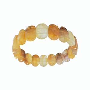 กำไลข้อมือควอตซ์สีเหลืองธรรมชาติ กำไลคริสตัลบำบัดสำหรับบรรเทาความวิตกกังวล สงบอารมณ์ และปลอบประโลมจิตใจ - Product Image 2