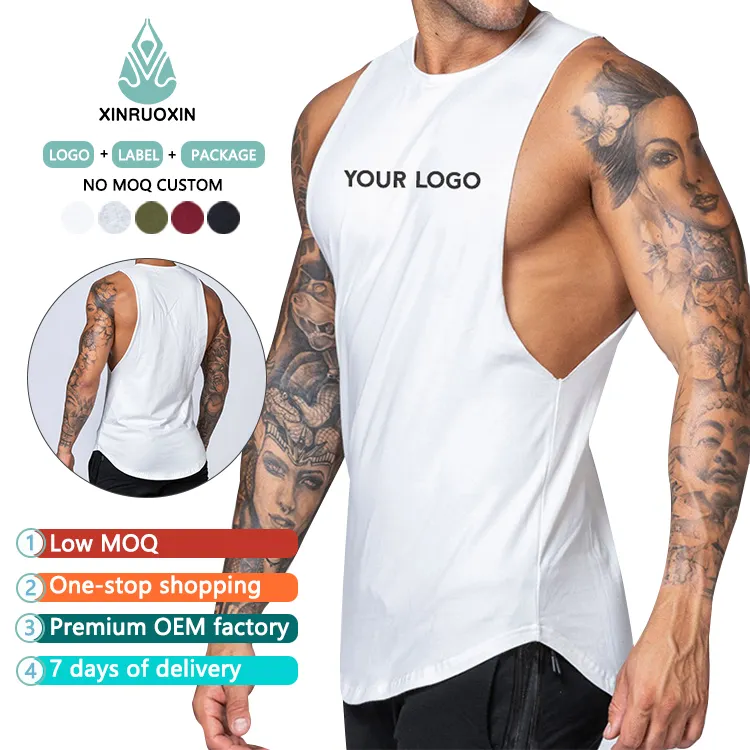 Workout Fitness Tank Tops Custom Solid Color Quick-drying Breathable Tank Top Active Wear For Men Sports Vests
