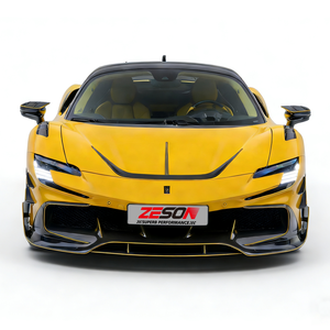 Kit carrosserie Ferrari <span class=keywords><strong>SF90</strong></span> en fibre de carbone sèche MSY : Lame avant, diffuseur arrière, spoiler, jupes latérales, canards, capot moteur - Product Image 4