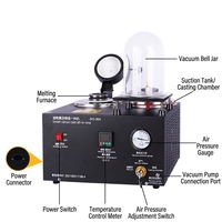 Machine de moulage sous vide pour bijoux en or et argent, équipement de moulage en plâtre, petite machine de moulage intégrée 2L