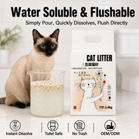 Litière pour chat en tofu naturelle de qualité alimentaire, à base de pois et de maïs, agglomération rapide, contrôle des odeurs, sans poussière, soluble dans l'eau, directement de l'usine