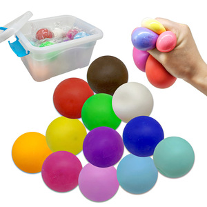 Shang Run Stress <b>Balls</b> TPR Soft <b>Squeeze</b> Toys For Kids And Adults Colorful Anti-Stress Relief Playthings 12pcs Set - Product Image 1