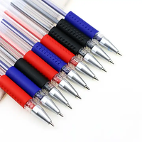 Recambios de Bolígrafos de Tinta de Gel de 3 Colores, Negro, Rojo, Azul, Plástico, Punta Metálica de 0.5mm, Bolígrafos de Punta Redonda
