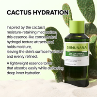 Tonique hydratant à l'extrait de cactus adapté à tous les types de peau, effet apaisant, hydratant et rafraîchissant