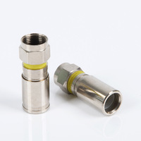 MT-7103 F-conector de compresión estándar 75-5, cable coaxial, RG6, cuatro escudo, tipo F
