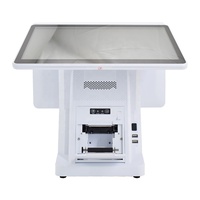 Mesin Kasir Layar Ganda Putih 15,6 Inci untuk Restoran dengan Printer Struk Thermal 58mm Harga Pabrik