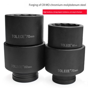 OEM tùy chỉnh Cr-Mo Chất liệu ổ cắm cờ lê henglai 1 <span class=keywords><strong>inch</strong></span> 24mm-120mm DIY lớp đầy đủ đánh bóng <span class=keywords><strong>12</strong></span> PT nặng Ổ cắm cờ lê - Product Image 5