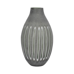 Vaso Ovale Decorativo Moderno in Vetro con Profilo Scolpito per Soggiorno, Camera da Letto, Ufficio e Tavolo - Product Image 3