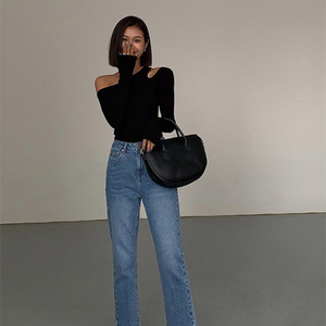 Haut court à manches longues ajouré pour femme, T-shirt décontracté, Tee-shirt sexy, <span class=keywords><strong>Corset</strong></span> court, Hauts esthétiques - Product Image 5