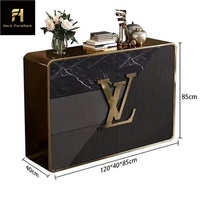 Meubles de salon haut de gamme de luxe Style moderne planche latérale en bois Buffet armoire tiroir de rangement