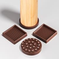Patins de protection antidérapants en silicone de 5 mm d'épaisseur pour pieds de lit et meubles, silencieux pour table