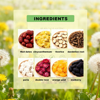 Thé santé en vrac aux feuilles et racines de pissenlit, thé amincissant aux chrysanthèmes et baies de goji, thé aux fleurs spécial