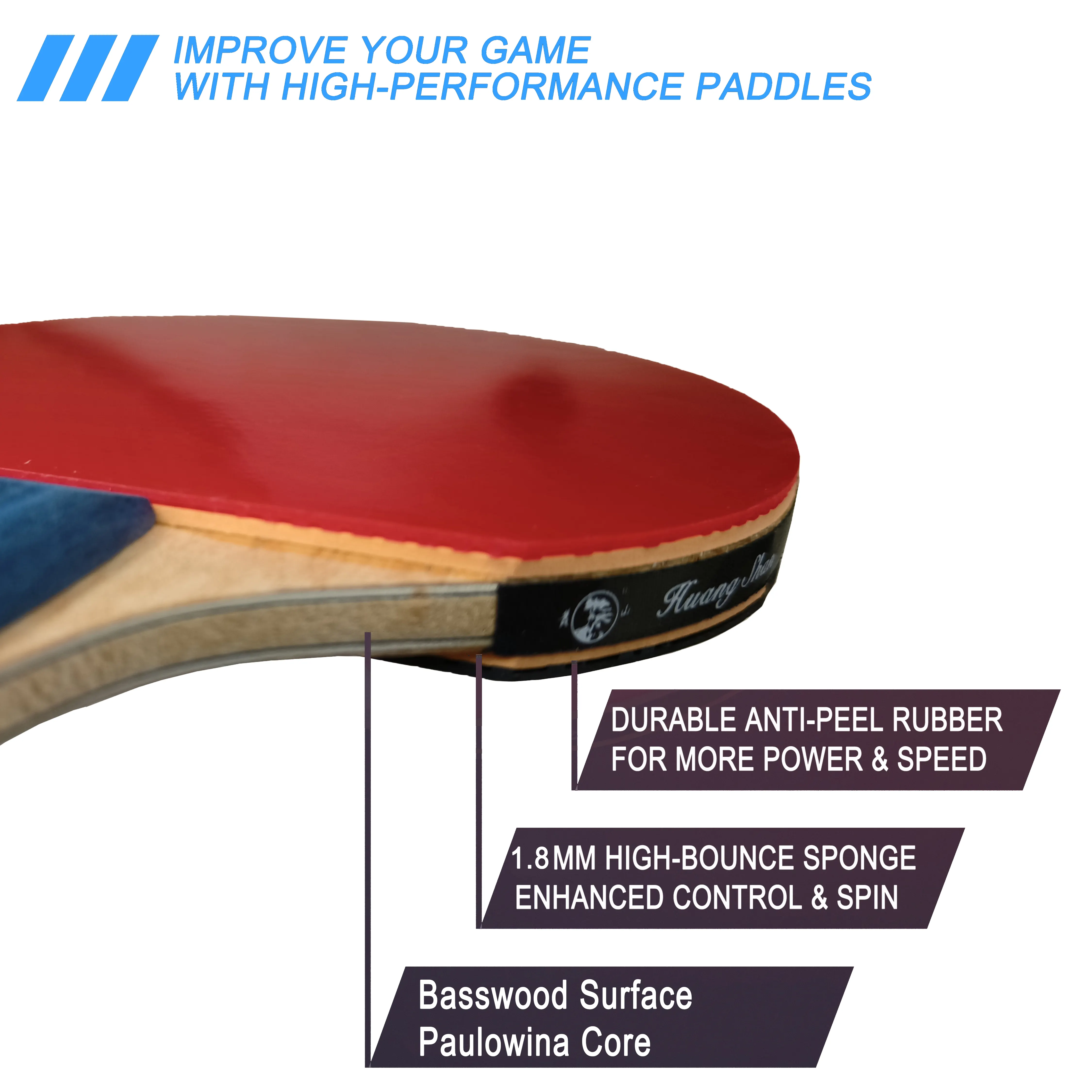 Ensemble de ping-pong meilleur prix 2 raquettes de tennis de table 3 balles de tennis de table avec sac de transport