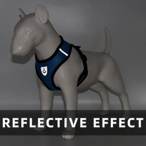 Harnais de marche et d'entraînement pour chien, réglable, en polyester, avec bande réfléchissante, respirant, sangle de poitrine souple et aérée pour l'extérieur - Product Image 3