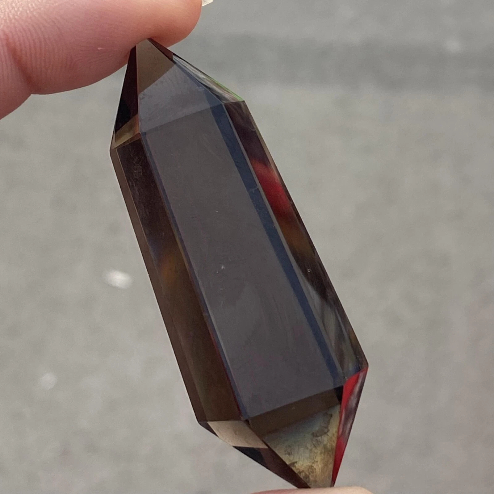 Black Red Agate Pointed Tower