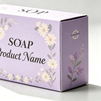 Boîtes d'emballage de savon personnalisées en papier de luxe, nouveau design, en matériau violet recyclable