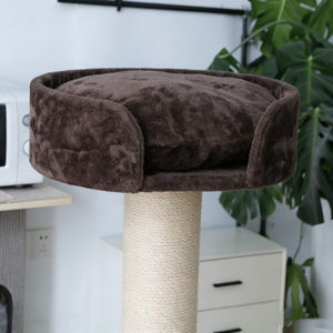 Griffoir robuste pour chat avec lit en peluche surélevé - Meuble stable pour chat - Product Image 5