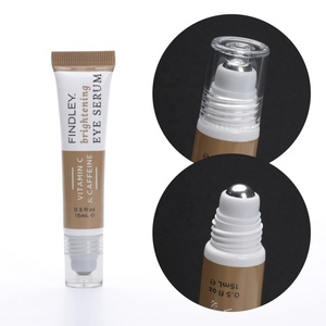 Custom High Quality 10ml 15ml Plastic Cosmetic <b>Squeeze</b> Soft Empty Tube With Roll <b>Ball</b> Massage Head Cap for Eyes Serum Cream - Product Image 1