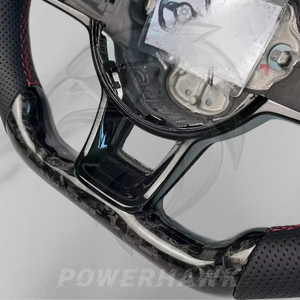 Volant en cuir performant en carbone forgé pour Volkswagen Golf 5 6 7 7.5 8 MK5 MK6 MK7 MK8 Polo Tiguan Passat CC Jetta - Product Image 4