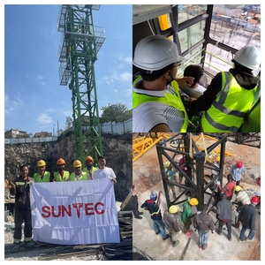 מגדל האמרהד מנוף סוגי מנוף מגדל hammerbhead חם TC7025-12T מנוף עם מקטע מתורן 3 מטר ומסגרת טיפוס - Product Image 5