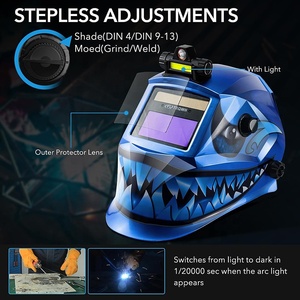 TRQ Casque <span class=keywords><strong>de</strong></span> <span class=keywords><strong>Soudage</strong></span> Auto-Obscurcissant avec Phares LED Combinés, Réglage en Continu, <span class=keywords><strong>Masque</strong></span> <span class=keywords><strong>de</strong></span> Soudure Confortable - Product Image 3