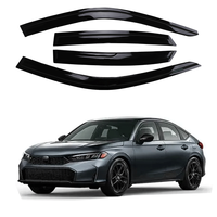 Para Honda Civic 2022-2025 Hatchback de 4 Puertas, Visera para Ventana, Protector Solar, Protector de Lluvia, Parasol, Deflectores de Ventilación
