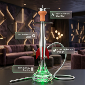 Juego Completo de Cachimbas Árabes Tipo Rocket con Luces LED para Bares <span class=keywords><strong>y</strong></span> Clubes - Product Image 1