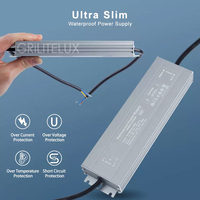 Alimentation LED étanche IP67 12V 24V à tension constante 60W-600W AC-DC à sortie unique pour bande lumineuse LED extérieure
