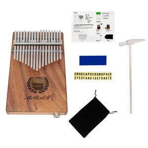 <span class=keywords><strong>Kalimba</strong></span> électrique 17 touches EQ pickup piano à pouce en acajou avec accessoires de sac Vente en gros - Product Image 1